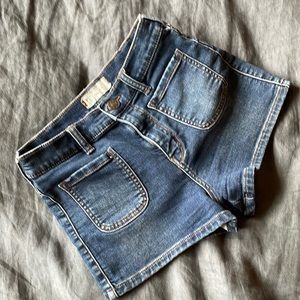 Free people denim short shorts.